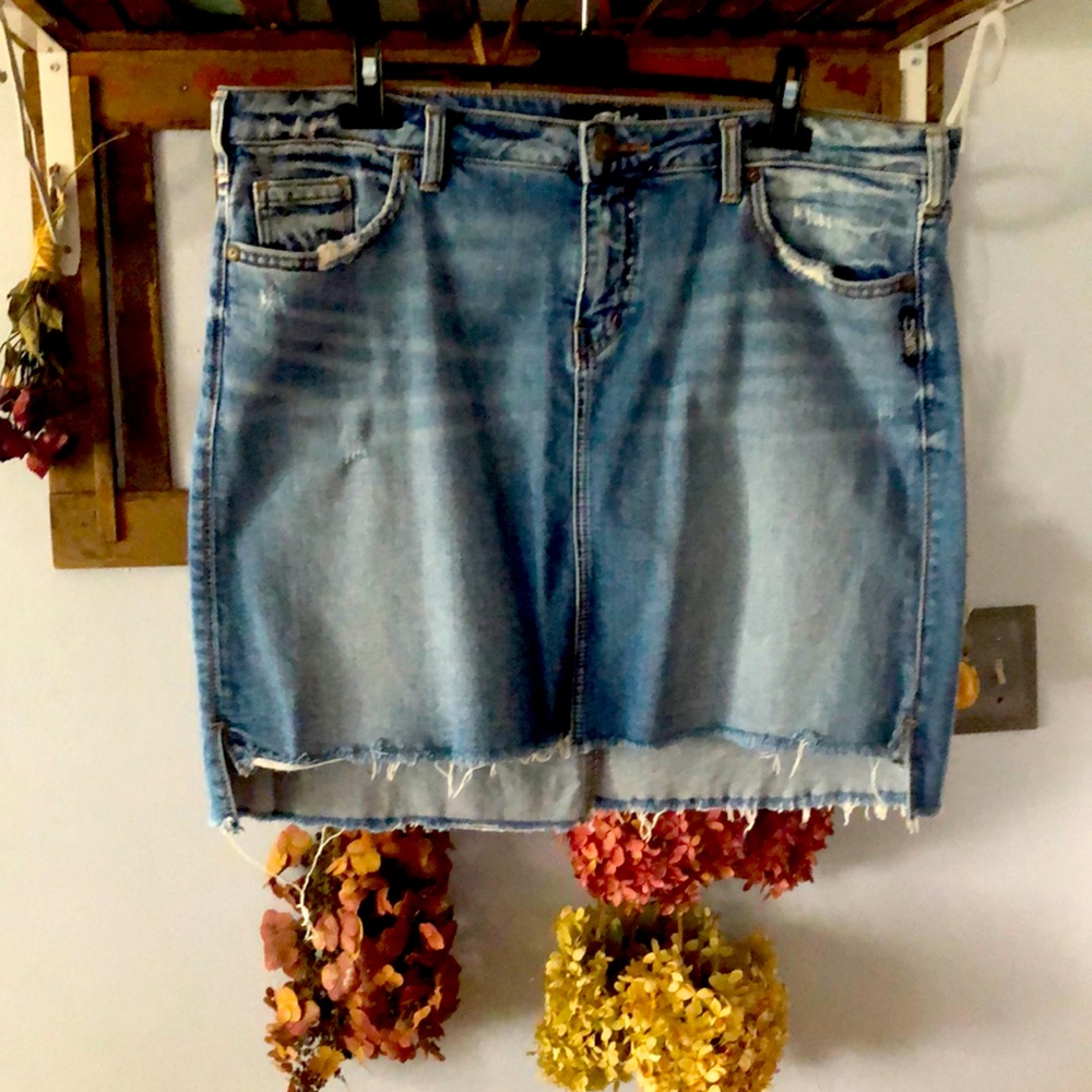 Silver jean mini